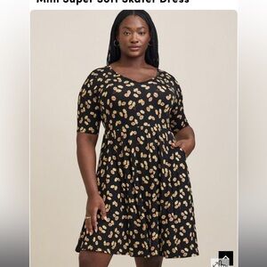 Torrid super soft skater sunflower dress